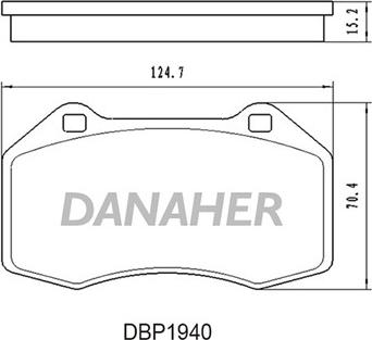 Danaher DBP1940 - Комплект спирачно феродо, дискови спирачки vvparts.bg