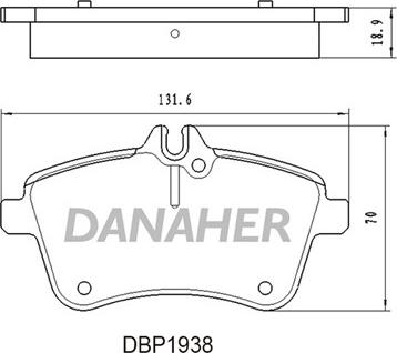 Danaher DBP1938 - Комплект спирачно феродо, дискови спирачки vvparts.bg
