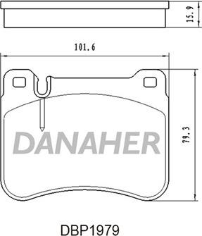 Danaher DBP1979 - Комплект спирачно феродо, дискови спирачки vvparts.bg