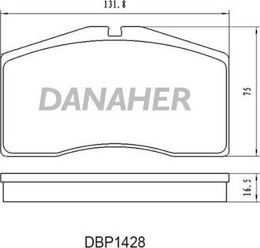 Danaher DBP1428 - Комплект спирачно феродо, дискови спирачки vvparts.bg