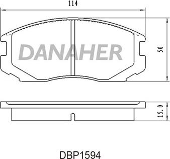 Danaher DBP1594 - Комплект спирачно феродо, дискови спирачки vvparts.bg