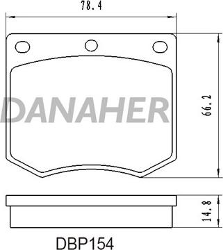 Danaher DBP154 - Комплект спирачно феродо, дискови спирачки vvparts.bg