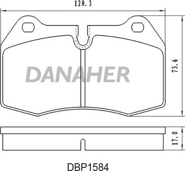 Danaher DBP1584 - Комплект спирачно феродо, дискови спирачки vvparts.bg