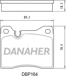 Danaher DBP164 - Комплект спирачно феродо, дискови спирачки vvparts.bg