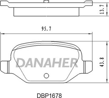 Danaher DBP1678 - Комплект спирачно феродо, дискови спирачки vvparts.bg