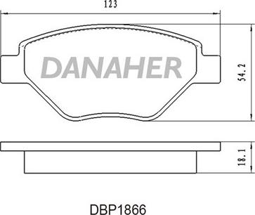 Danaher DBP1866 - Комплект спирачно феродо, дискови спирачки vvparts.bg