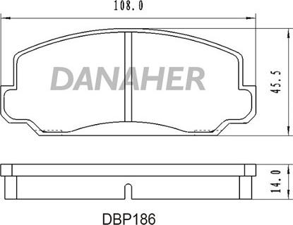 Danaher DBP186 - Комплект спирачно феродо, дискови спирачки vvparts.bg