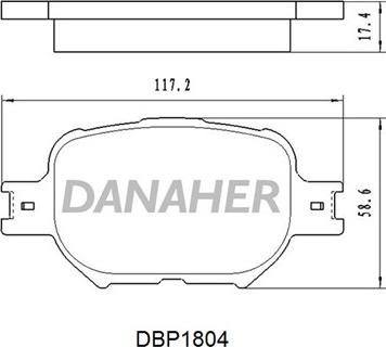 Danaher DBP1804 - Комплект спирачно феродо, дискови спирачки vvparts.bg
