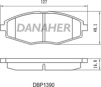 Danaher DBP1390 - Комплект спирачно феродо, дискови спирачки vvparts.bg