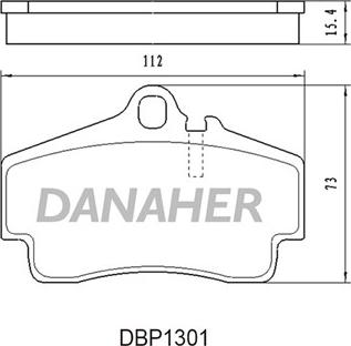 Danaher DBP1301 - Комплект спирачно феродо, дискови спирачки vvparts.bg