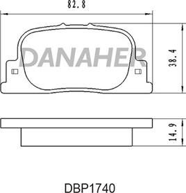 Danaher DBP1740 - Комплект спирачно феродо, дискови спирачки vvparts.bg