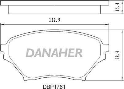 Danaher DBP1761 - Комплект спирачно феродо, дискови спирачки vvparts.bg