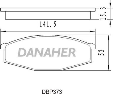 Danaher DBP373 - Комплект спирачно феродо, дискови спирачки vvparts.bg