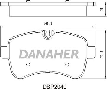 Danaher DBP2040 - Комплект спирачно феродо, дискови спирачки vvparts.bg