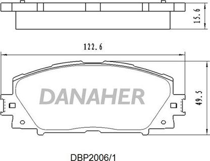 Danaher DBP2006/1 - Комплект спирачно феродо, дискови спирачки vvparts.bg