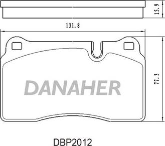 Danaher DBP2012 - Комплект спирачно феродо, дискови спирачки vvparts.bg