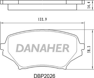 Danaher DBP2026 - Комплект спирачно феродо, дискови спирачки vvparts.bg