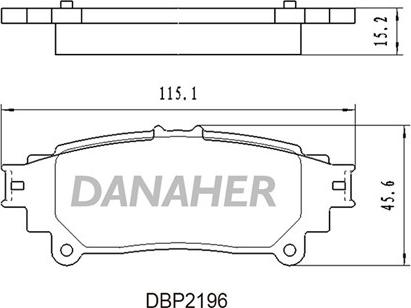 Danaher DBP2196 - Комплект спирачно феродо, дискови спирачки vvparts.bg