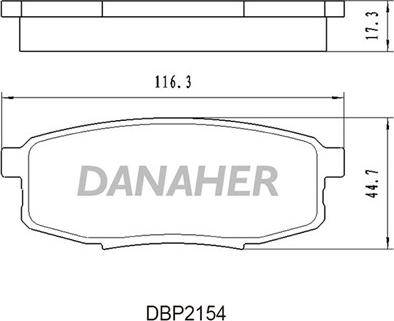 Danaher DBP2154 - Комплект спирачно феродо, дискови спирачки vvparts.bg