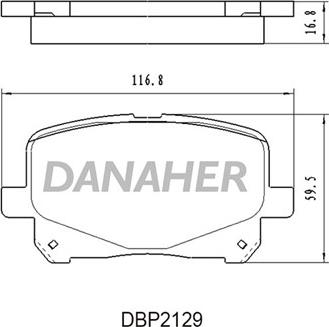 Danaher DBP2129 - Комплект спирачно феродо, дискови спирачки vvparts.bg