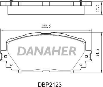 Danaher DBP2123 - Комплект спирачно феродо, дискови спирачки vvparts.bg