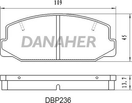 Danaher DBP236 - Комплект спирачно феродо, дискови спирачки vvparts.bg