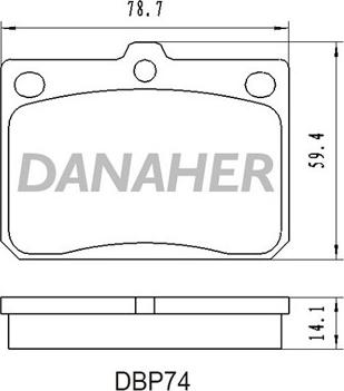 Danaher DBP74 - Комплект спирачно феродо, дискови спирачки vvparts.bg