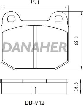 Danaher DBP712 - Комплект спирачно феродо, дискови спирачки vvparts.bg