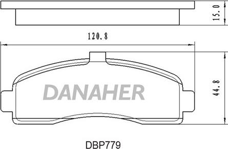 Danaher DBP779 - Комплект спирачно феродо, дискови спирачки vvparts.bg