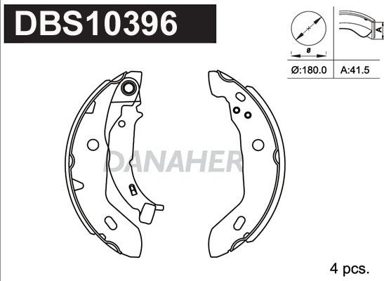 Danaher DBS10396 - Комплект спирачна челюст vvparts.bg