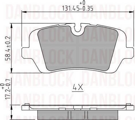 DAN-BLOCK DB 511126 - Комплект спирачно феродо, дискови спирачки vvparts.bg