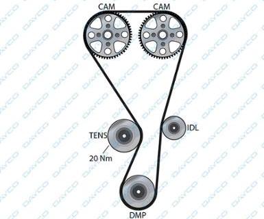 Dayco 941128 - Ангренажен ремък vvparts.bg