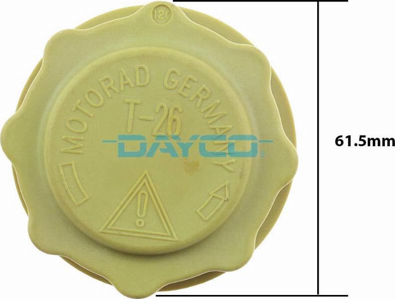 DAYCO-AU DRC022 - Капачка, резервоар за охладителна течност vvparts.bg