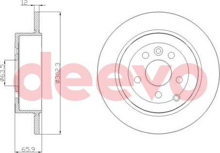 DEEVO BD19900 - Спирачен диск vvparts.bg