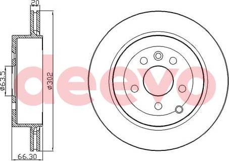 DEEVO BD19920 - Спирачен диск vvparts.bg