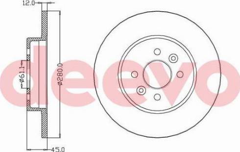 DEEVO BD19500 - Спирачен диск vvparts.bg