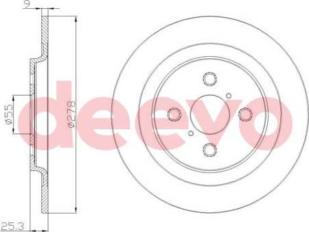 DEEVO BD19580 - Спирачен диск vvparts.bg