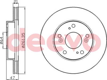 DEEVO BD19060 - Спирачен диск vvparts.bg