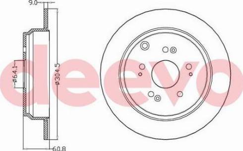 DEEVO BD19800 - Спирачен диск vvparts.bg