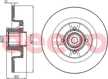 DEEVO BD14440 - Спирачен диск vvparts.bg