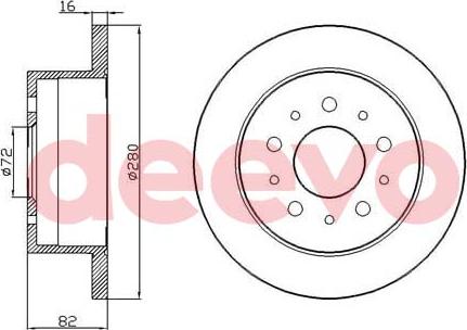 DEEVO BD14500 - Спирачен диск vvparts.bg