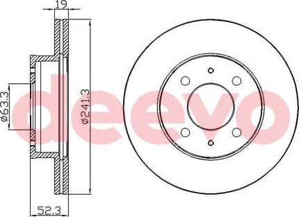 DEEVO BD14600 - Спирачен диск vvparts.bg