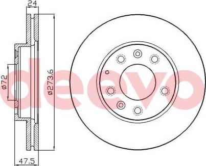 DEEVO BD14040 - Спирачен диск vvparts.bg