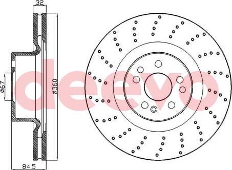 DEEVO BD14100 - Спирачен диск vvparts.bg