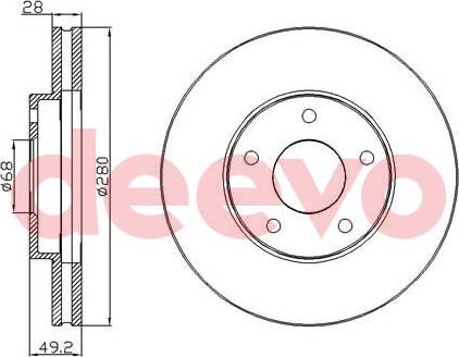 DEEVO BD14760 - Спирачен диск vvparts.bg