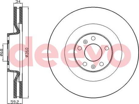 DEEVO BD15980 - Спирачен диск vvparts.bg