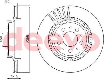 DEEVO BD15520 - Спирачен диск vvparts.bg