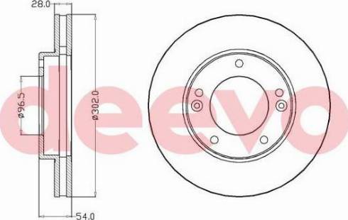 DEEVO BD15660 - Спирачен диск vvparts.bg