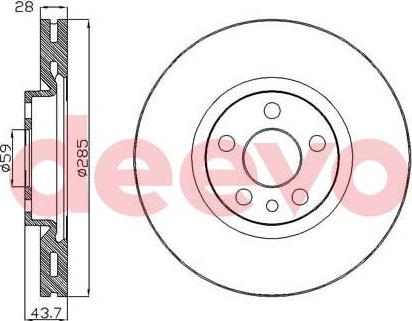 DEEVO BD15220 - Спирачен диск vvparts.bg