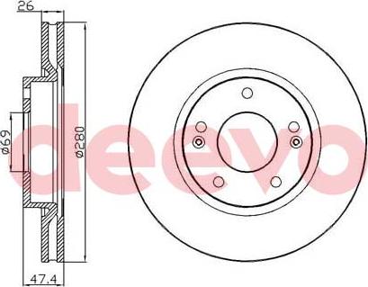 DEEVO BD15760 - Спирачен диск vvparts.bg